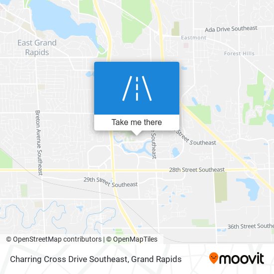 Charring Cross Drive Southeast map