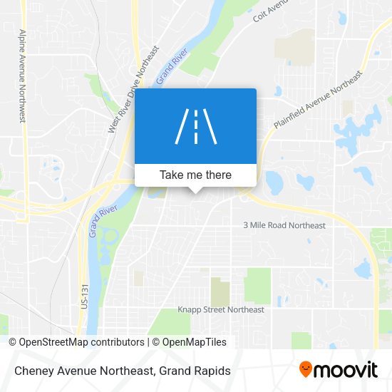 Cheney Avenue Northeast map