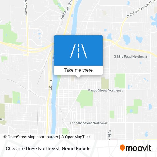 Cheshire Drive Northeast map