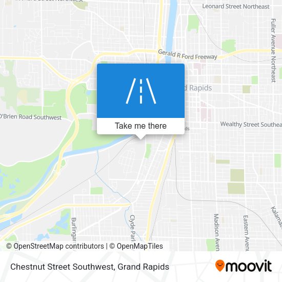Mapa de Chestnut Street Southwest