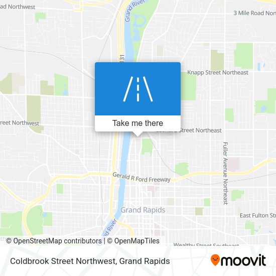 Coldbrook Street Northwest map