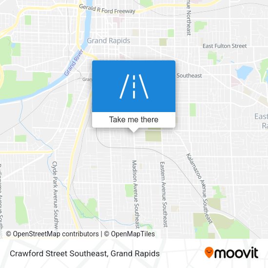 Crawford Street Southeast map