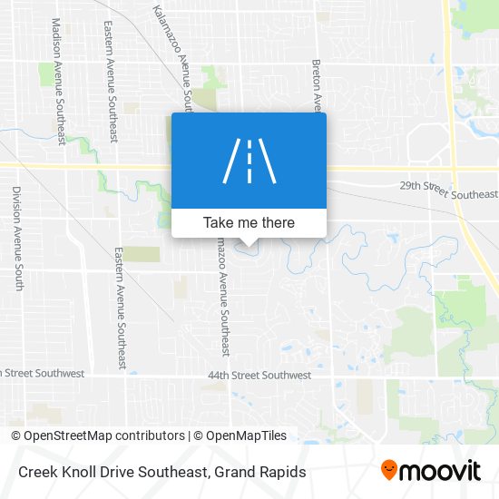 Creek Knoll Drive Southeast map