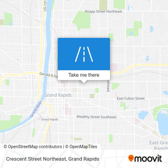 Mapa de Crescent Street Northeast