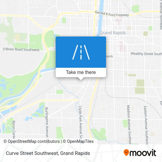 Curve Street Southwest map