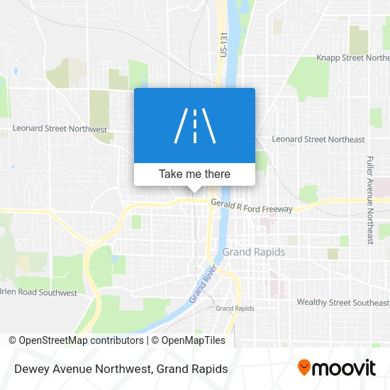 Dewey Avenue Northwest map