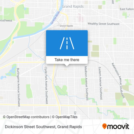 Dickinson Street Southwest map