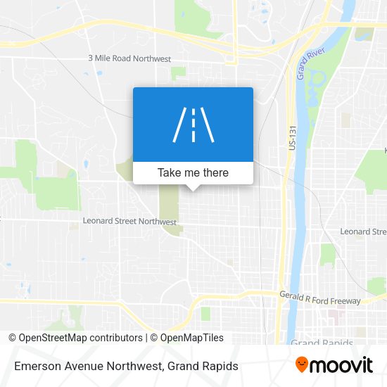 Emerson Avenue Northwest map