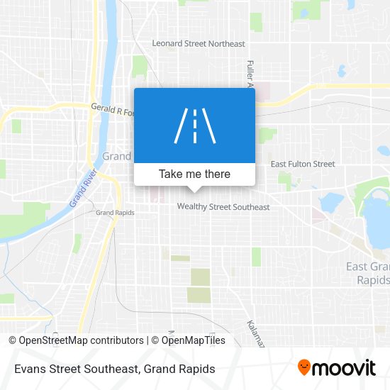 Evans Street Southeast map