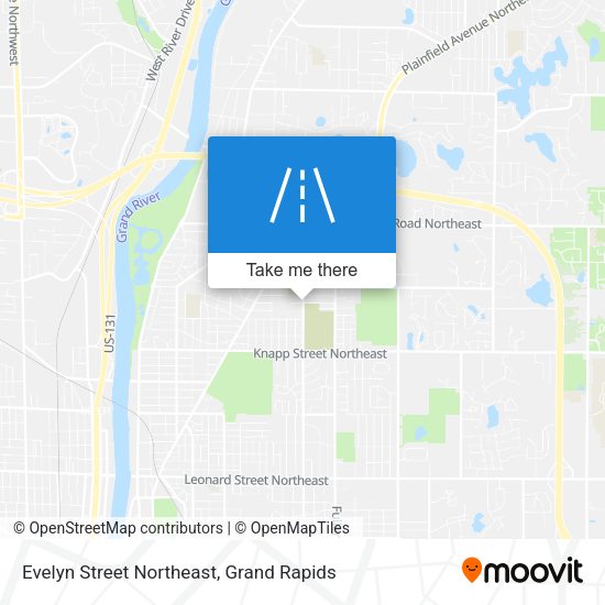 Evelyn Street Northeast map