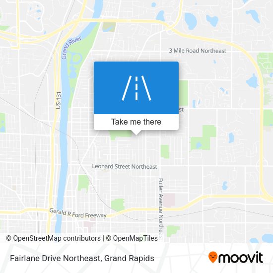 Mapa de Fairlane Drive Northeast
