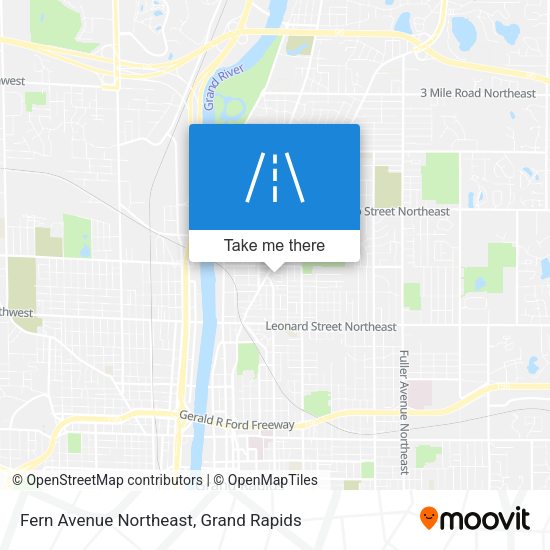 Fern Avenue Northeast map