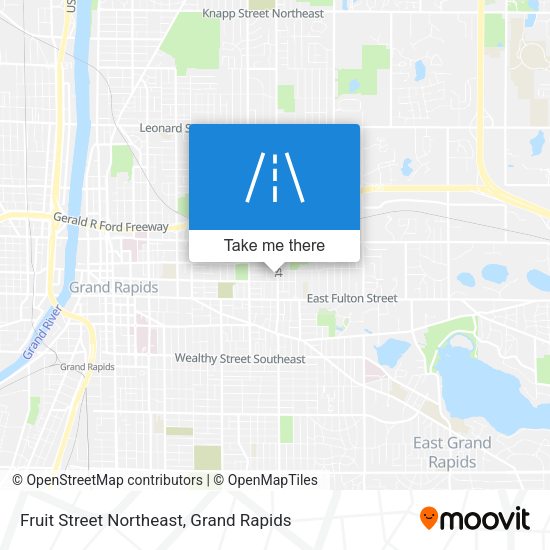 Mapa de Fruit Street Northeast