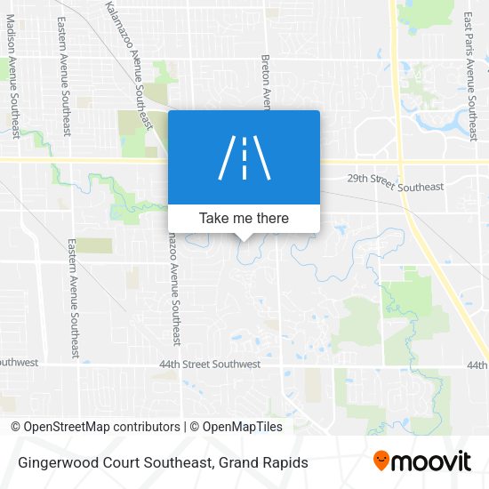Mapa de Gingerwood Court Southeast