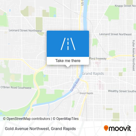 Gold Avenue Northwest map