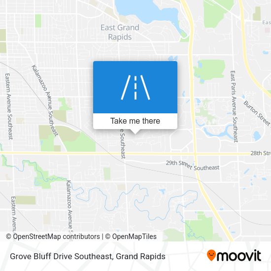 Grove Bluff Drive Southeast map