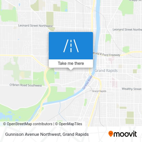 Gunnison Avenue Northwest map