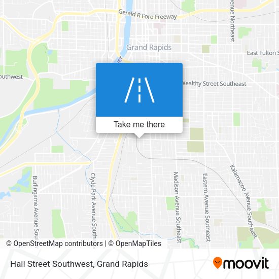 Hall Street Southwest map
