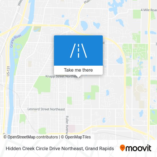 Hidden Creek Circle Drive Northeast map