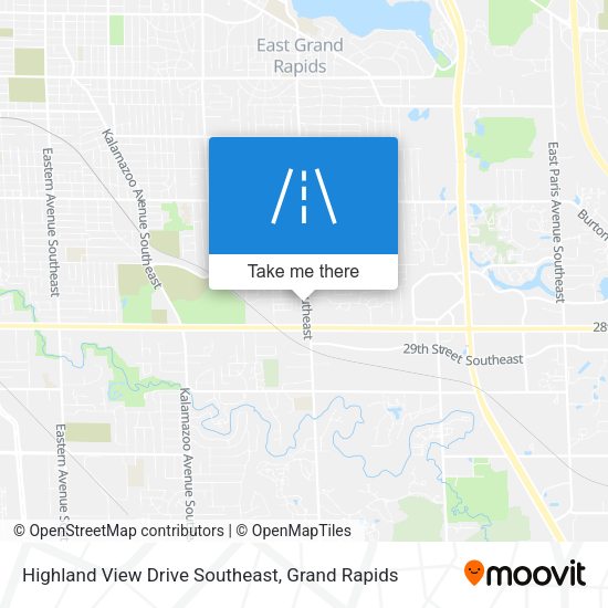 Mapa de Highland View Drive Southeast