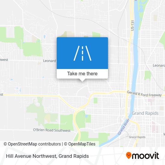 Hill Avenue Northwest map