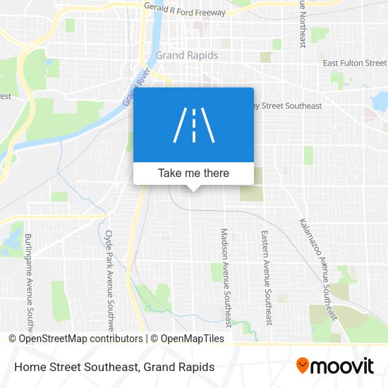 Home Street Southeast map