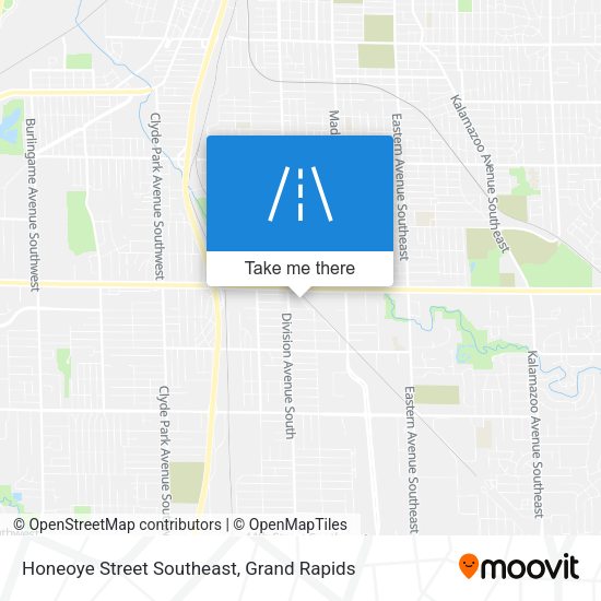 Honeoye Street Southeast map