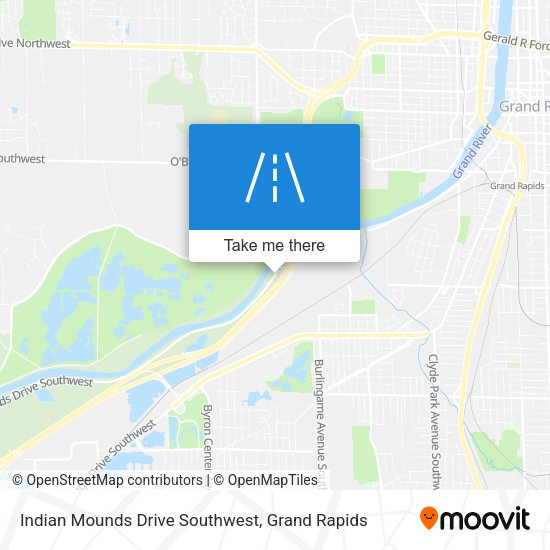 Indian Mounds Drive Southwest map