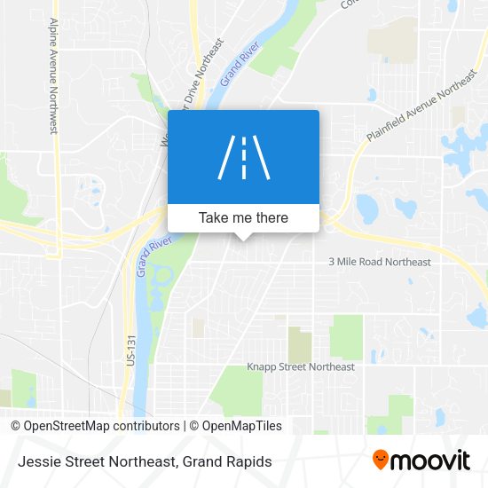 Jessie Street Northeast map