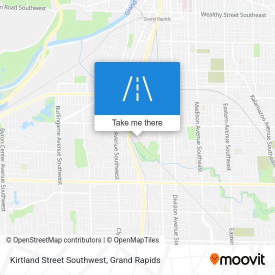 Kirtland Street Southwest map