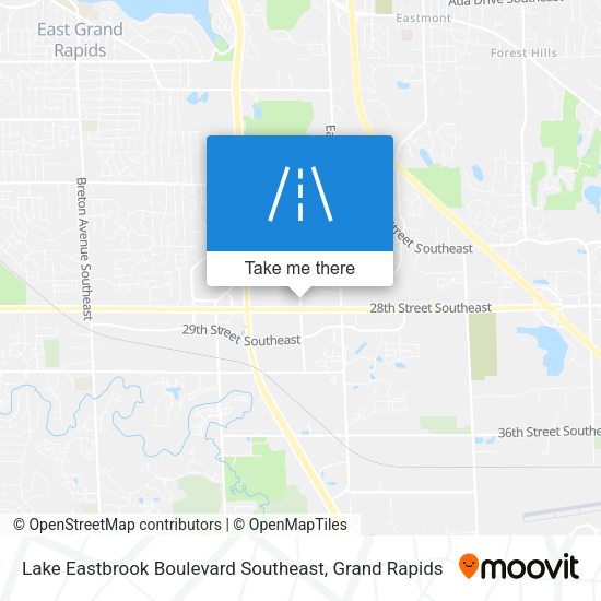 Lake Eastbrook Boulevard Southeast map