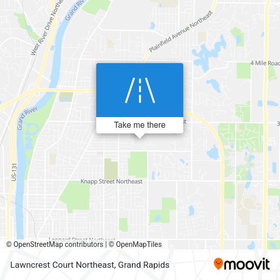 Mapa de Lawncrest Court Northeast