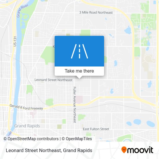 Leonard Street Northeast map