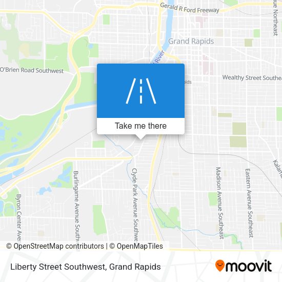 Liberty Street Southwest map