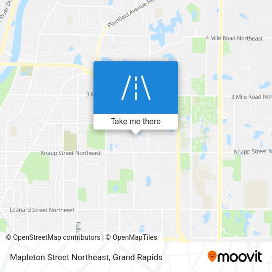 Mapa de Mapleton Street Northeast