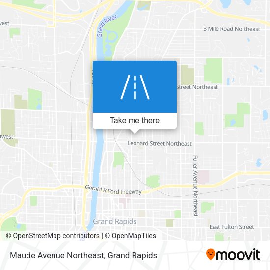 Maude Avenue Northeast map
