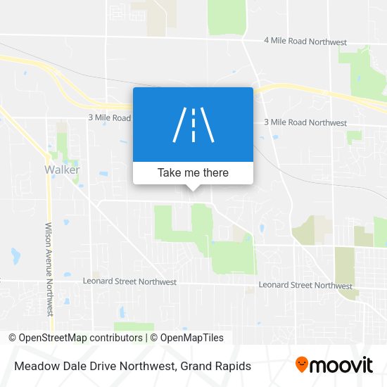 Meadow Dale Drive Northwest map