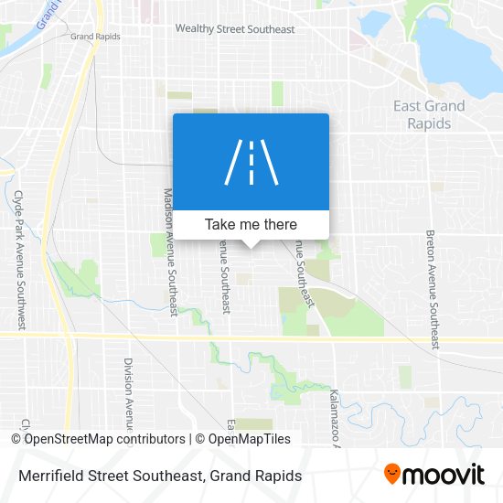 Merrifield Street Southeast map