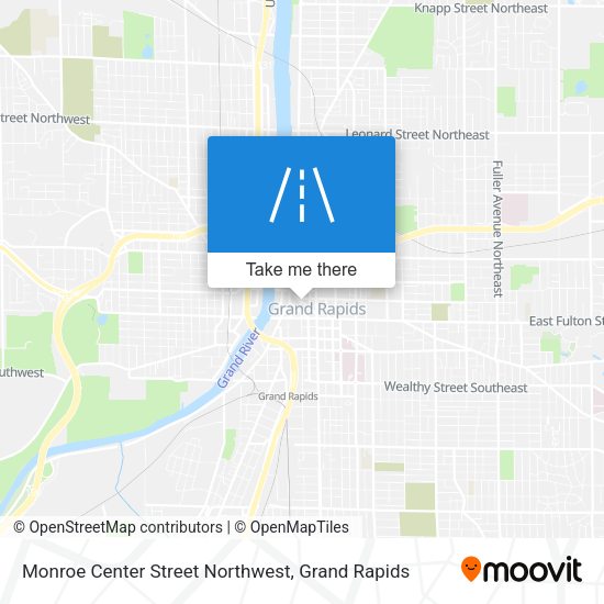 Monroe Center Street Northwest map