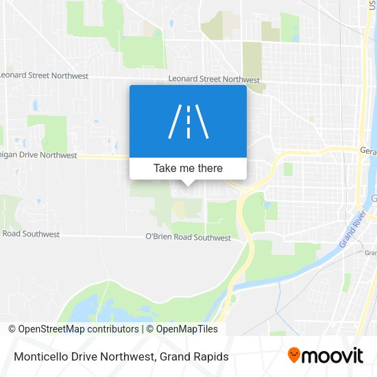 Mapa de Monticello Drive Northwest