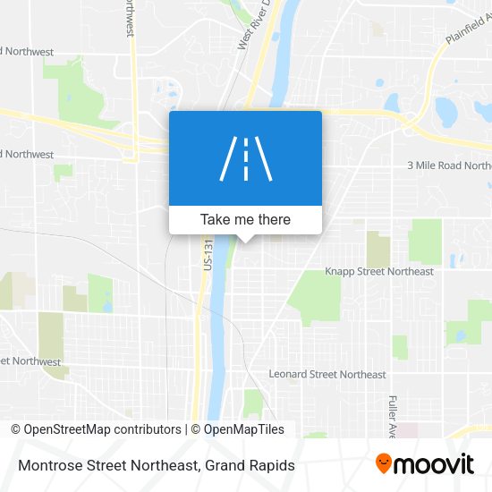 Mapa de Montrose Street Northeast