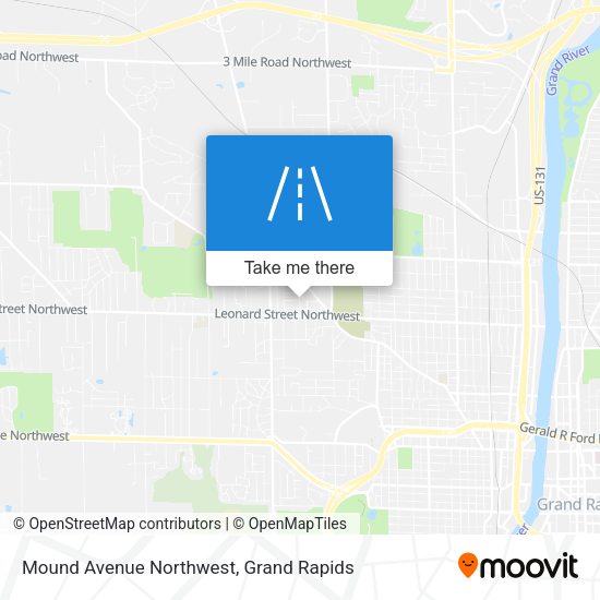 Mound Avenue Northwest map