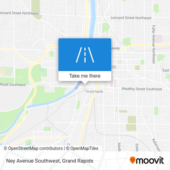 Ney Avenue Southwest map