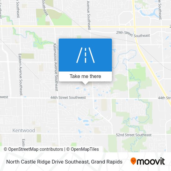 Mapa de North Castle Ridge Drive Southeast