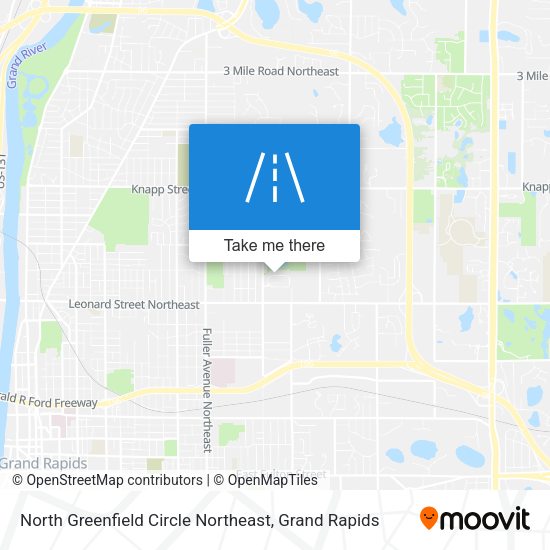 Mapa de North Greenfield Circle Northeast