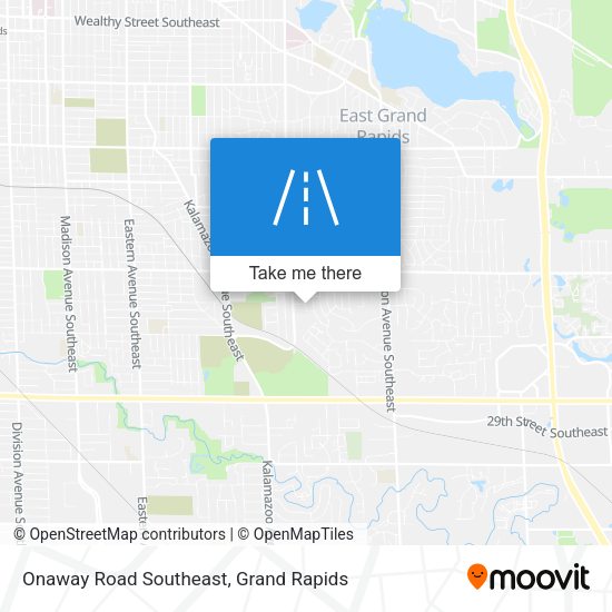 Onaway Road Southeast map