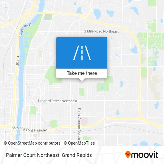 Mapa de Palmer Court Northeast