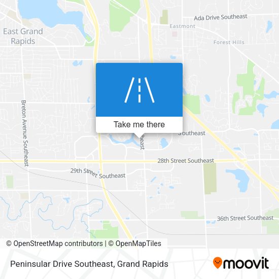 Peninsular Drive Southeast map