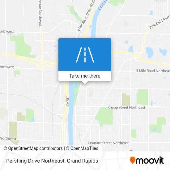 Pershing Drive Northeast map