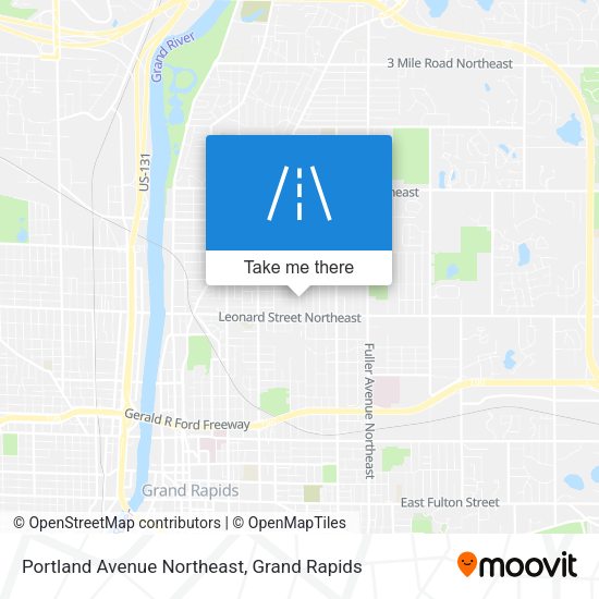 Portland Avenue Northeast map